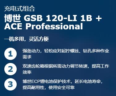 博世 GSB 120-LI 1B + ACE